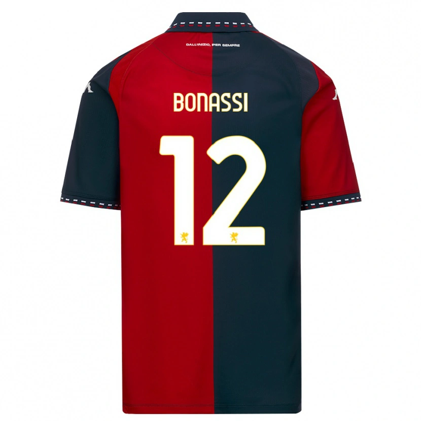 Danxen Dzieci Lorenzo Bonassi #12 Czerwony Czarny Biały Domowa Koszulka 2026/27 Koszulki Klubowe