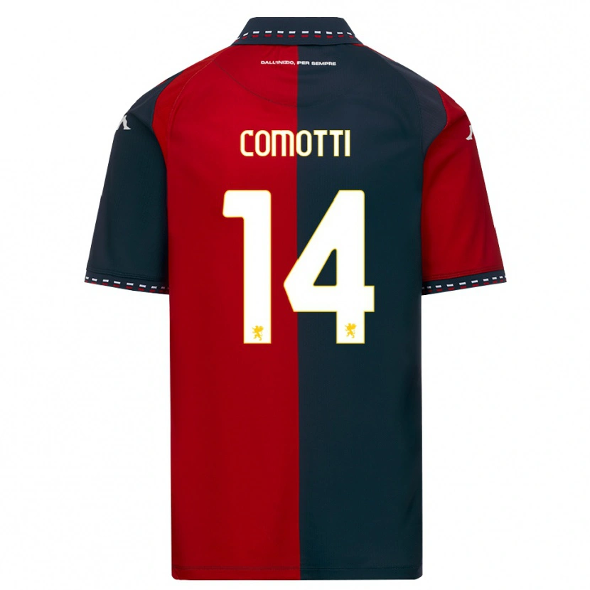 Danxen Dzieci Manuel Comotti #14 Czerwony Czarny Biały Domowa Koszulka 2026/27 Koszulki Klubowe