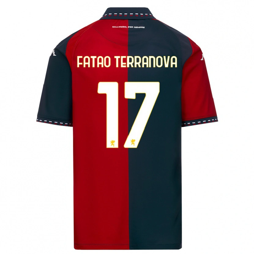 Danxen Dzieci Emanuele Fatao Terranova #17 Czerwony Czarny Biały Domowa Koszulka 2026/27 Koszulki Klubowe