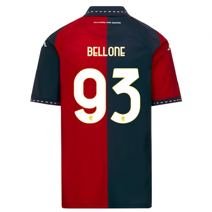Danxen Dzieci Francesco Bellone #93 Czerwony Czarny Biały Domowa Koszulka 2026/27 Koszulki Klubowe