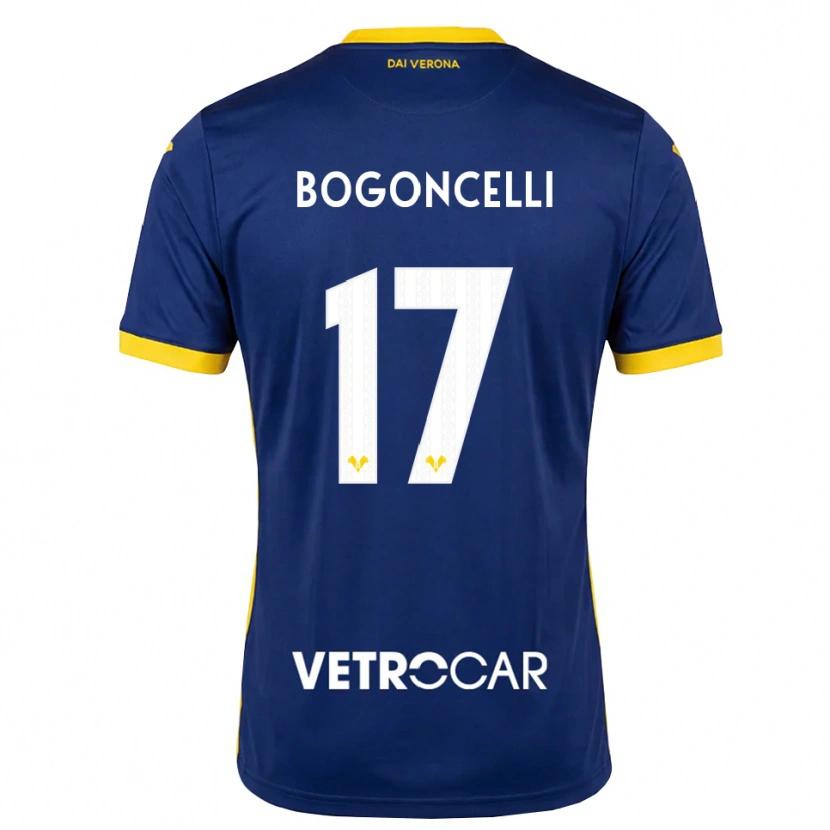 Danxen Dzieci Pietro Bogoncelli #17 Królewski Niebieski Żółty Biały Domowa Koszulka 2026/27 Koszulki Klubowe