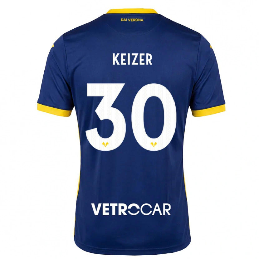 Danxen Dzieci Fanny Keizer #30 Królewski Niebieski Żółty Biały Domowa Koszulka 2026/27 Koszulki Klubowe