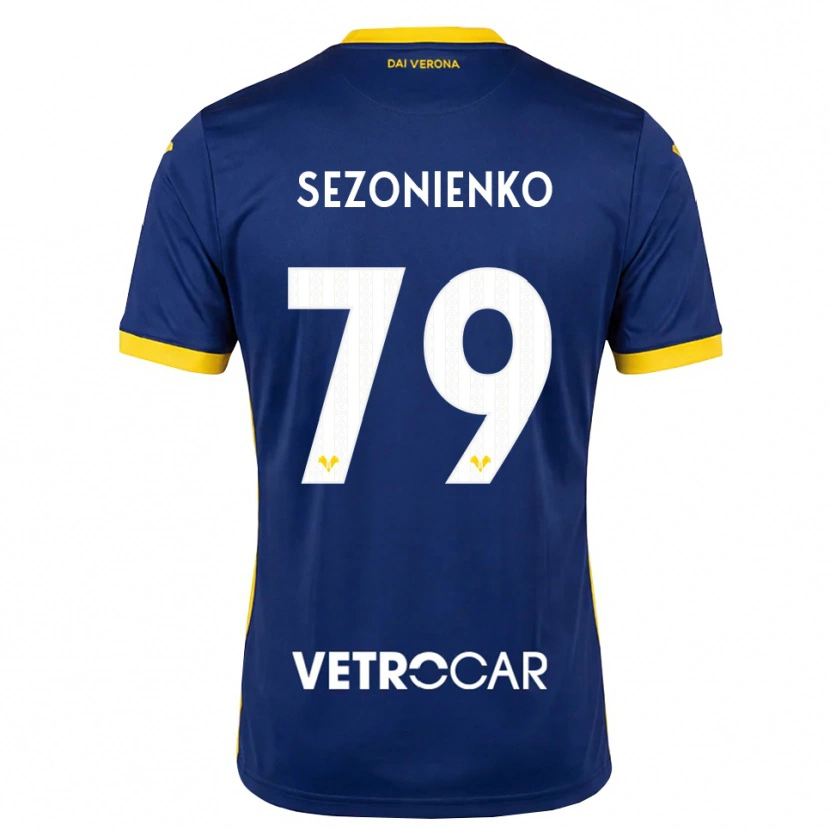 Danxen Dzieci Kacper Sezonienko #79 Królewski Niebieski Żółty Biały Domowa Koszulka 2026/27 Koszulki Klubowe