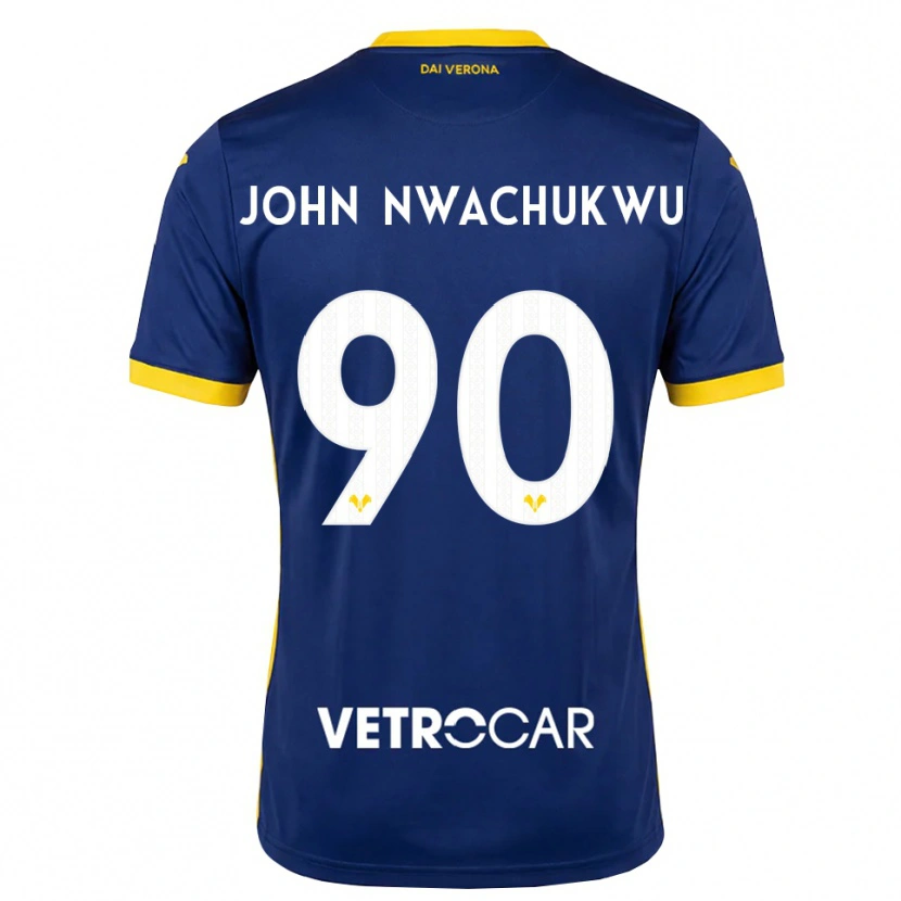 Danxen Dzieci Samuel John Nwachukwu #90 Królewski Niebieski Żółty Biały Domowa Koszulka 2026/27 Koszulki Klubowe