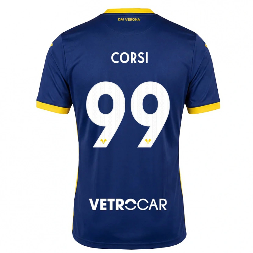 Danxen Dzieci Sara Corsi #99 Królewski Niebieski Żółty Biały Domowa Koszulka 2026/27 Koszulki Klubowe