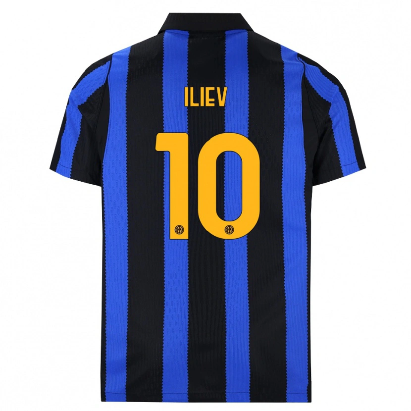 Danxen Dzieci Nikola Iliev #10 Czarny Niebieski Żółty Domowa Koszulka 2026/27 Koszulki Klubowe