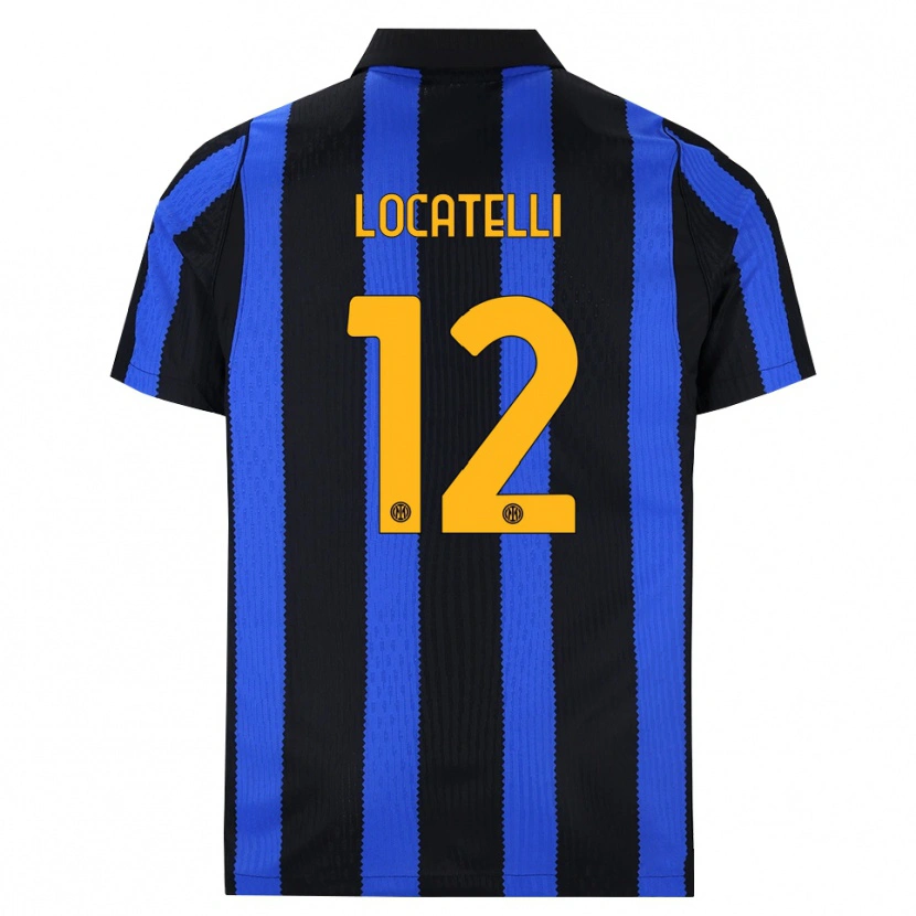 Danxen Dzieci Tommaso Locatelli #12 Czarny Niebieski Żółty Domowa Koszulka 2026/27 Koszulki Klubowe