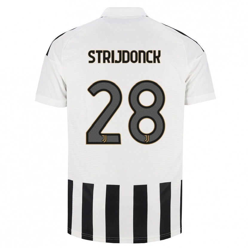 Danxen Dzieci Bayron Strijdonck #28 Czarny Biały Brązowy Domowa Koszulka 2026/27 Koszulki Klubowe