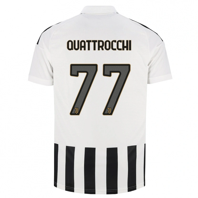 Danxen Dzieci Juan Ignacio Quattrocchi #77 Czarny Biały Brązowy Domowa Koszulka 2026/27 Koszulki Klubowe