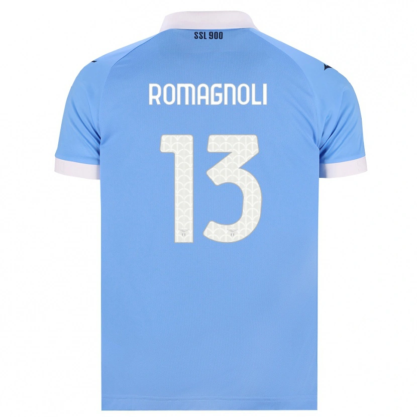 Danxen Dzieci Alessio Romagnoli #13 Błękitny Czarny Biały Domowa Koszulka 2026/27 Koszulki Klubowe