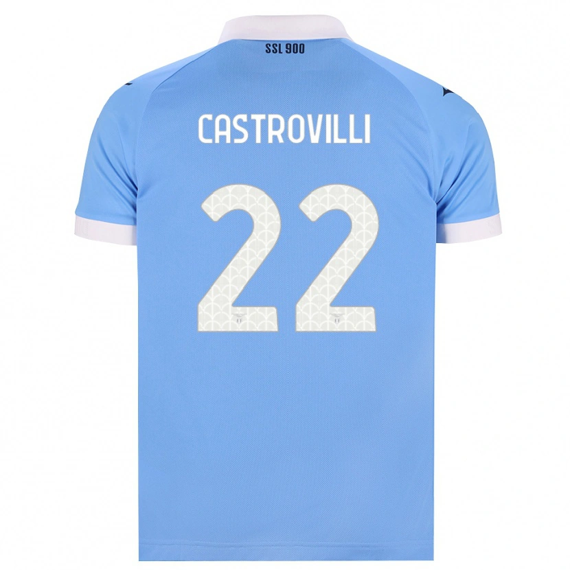 Danxen Dzieci Gaetano Castrovilli #22 Błękitny Czarny Biały Domowa Koszulka 2026/27 Koszulki Klubowe