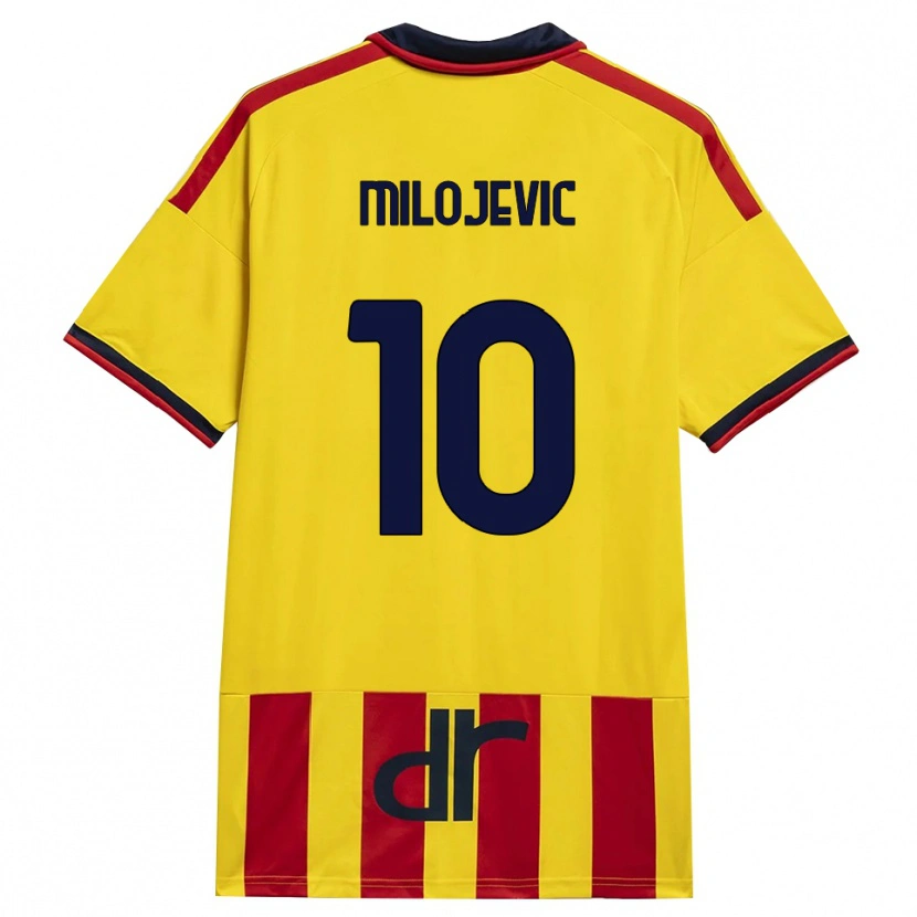 Danxen Dzieci Nemanja Milojevic #10 Żółty Czerwony Domowa Koszulka 2026/27 Koszulki Klubowe