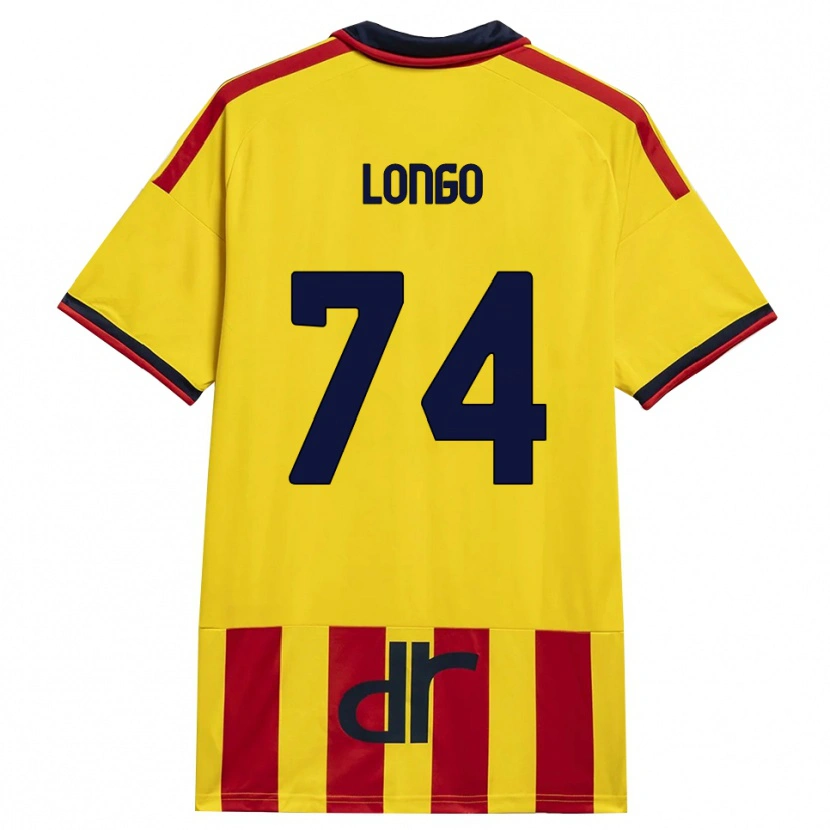 Danxen Dzieci Francesco Longo #74 Żółty Czerwony Domowa Koszulka 2026/27 Koszulki Klubowe