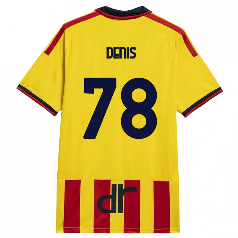 Danxen Dzieci Max Denis #78 Żółty Czerwony Domowa Koszulka 2026/27 Koszulki Klubowe