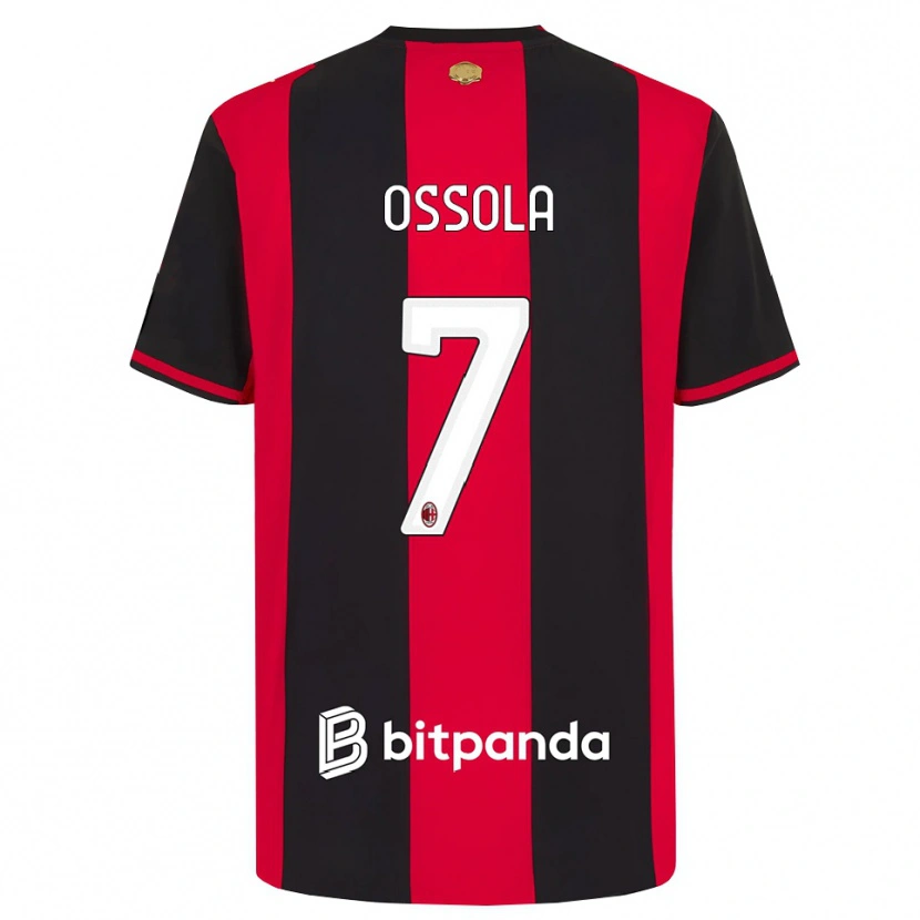 Danxen Dzieci Lorenzo Ossola #7 Czerwony Czarny Biały Domowa Koszulka 2026/27 Koszulki Klubowe