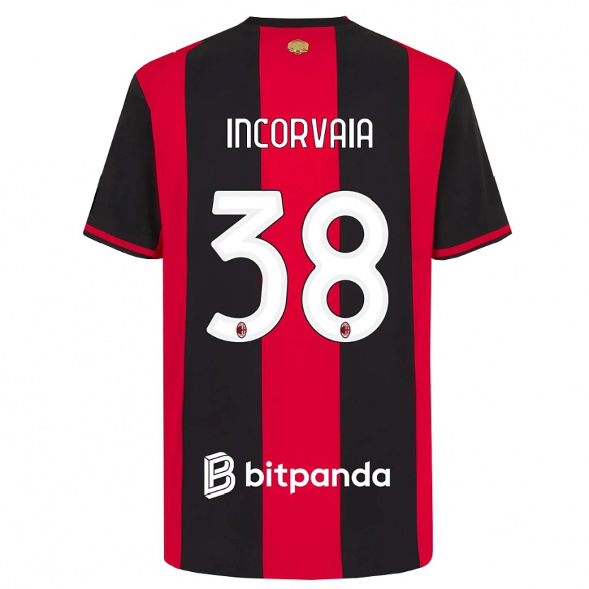 Danxen Dzieci Giovanni Incorvaia #38 Czerwony Czarny Biały Domowa Koszulka 2026/27 Koszulki Klubowe