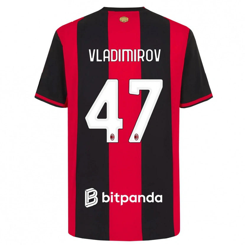 Danxen Dzieci Valeri Vladimirov #47 Czerwony Czarny Biały Domowa Koszulka 2026/27 Koszulki Klubowe