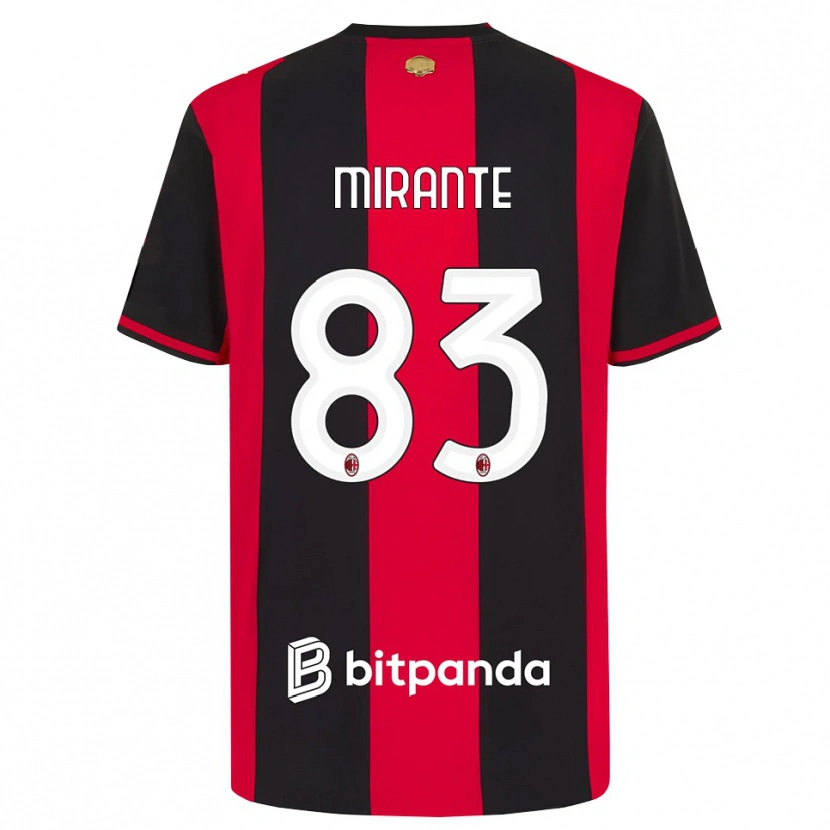 Danxen Dzieci Antonio Mirante #83 Czerwony Czarny Biały Domowa Koszulka 2026/27 Koszulki Klubowe