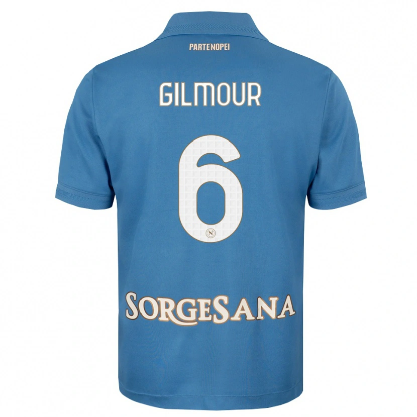 Danxen Dzieci Billy Gilmour #6 Niebieski Mglisty Biały Domowa Koszulka 2026/27 Koszulki Klubowe