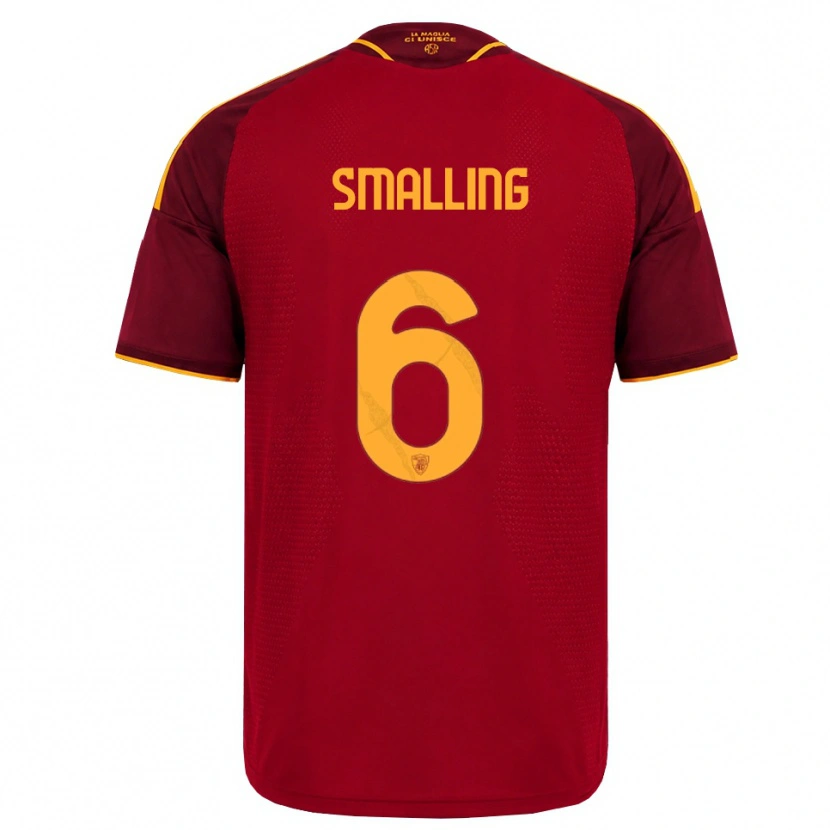 Danxen Dzieci Chris Smalling #6 Czerwony Złoty Żółty Domowa Koszulka 2026/27 Koszulki Klubowe
