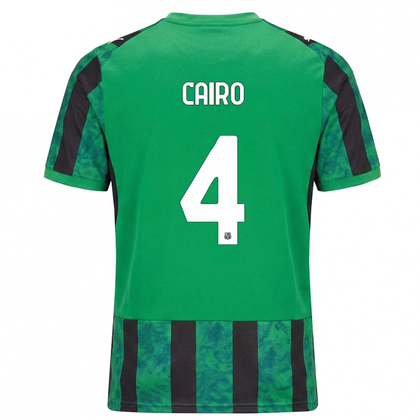 Danxen Dzieci Nicolas Cairo #4 Zielony Czarny Biały Domowa Koszulka 2026/27 Koszulki Klubowe