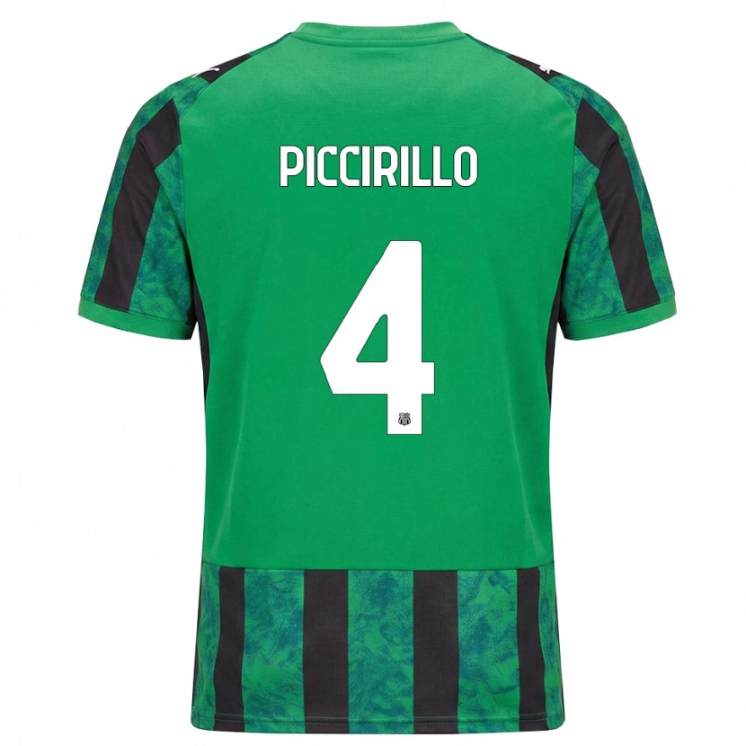Danxen Dzieci Michele Piccirillo #4 Zielony Czarny Biały Domowa Koszulka 2026/27 Koszulki Klubowe