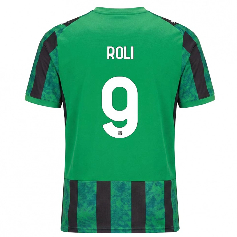 Danxen Dzieci Riccardo Roli #9 Zielony Czarny Biały Domowa Koszulka 2026/27 Koszulki Klubowe