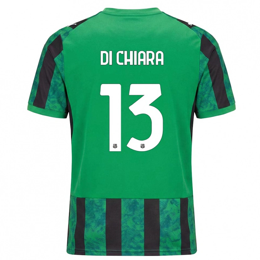 Danxen Dzieci Crescenzo Di Chiara #13 Zielony Czarny Biały Domowa Koszulka 2026/27 Koszulki Klubowe