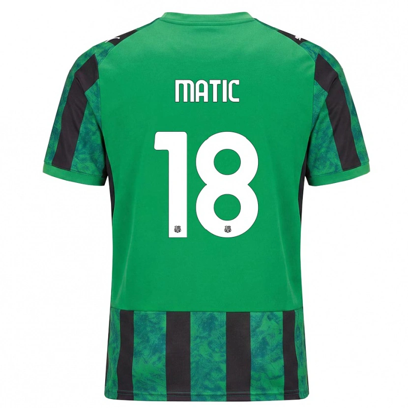 Danxen Dzieci Nemanja Matić #18 Zielony Czarny Biały Domowa Koszulka 2026/27 Koszulki Klubowe