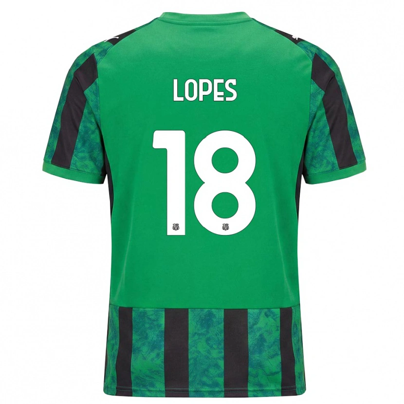 Danxen Dzieci Emerick Lopes #18 Zielony Czarny Biały Domowa Koszulka 2026/27 Koszulki Klubowe
