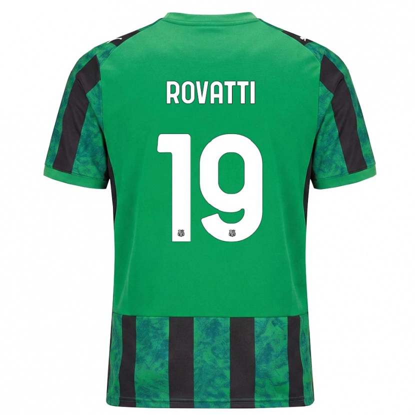 Danxen Dzieci Matteo Rovatti #19 Zielony Czarny Biały Domowa Koszulka 2026/27 Koszulki Klubowe