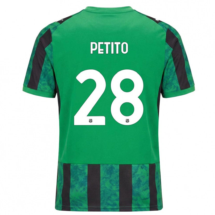 Danxen Dzieci Christian Petito #28 Zielony Czarny Biały Domowa Koszulka 2026/27 Koszulki Klubowe