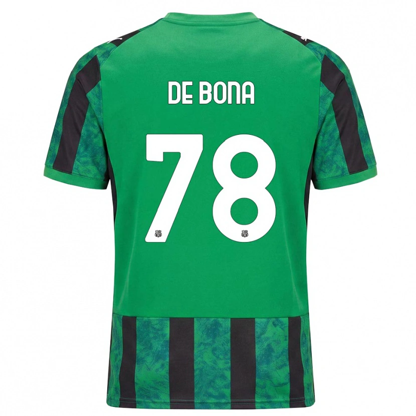 Danxen Dzieci Francesca De Bona #78 Zielony Czarny Biały Domowa Koszulka 2026/27 Koszulki Klubowe