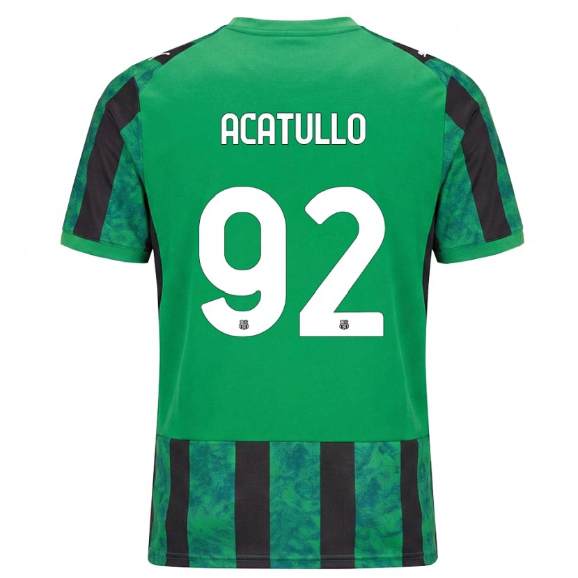 Danxen Dzieci Cristian Acatullo #92 Zielony Czarny Biały Domowa Koszulka 2026/27 Koszulki Klubowe