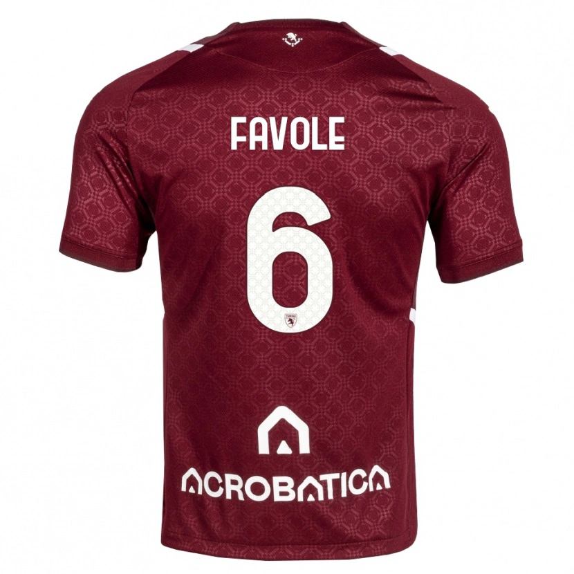 Danxen Dzieci Stefania Favole #6 Bordowy Biały Domowa Koszulka 2026/27 Koszulki Klubowe