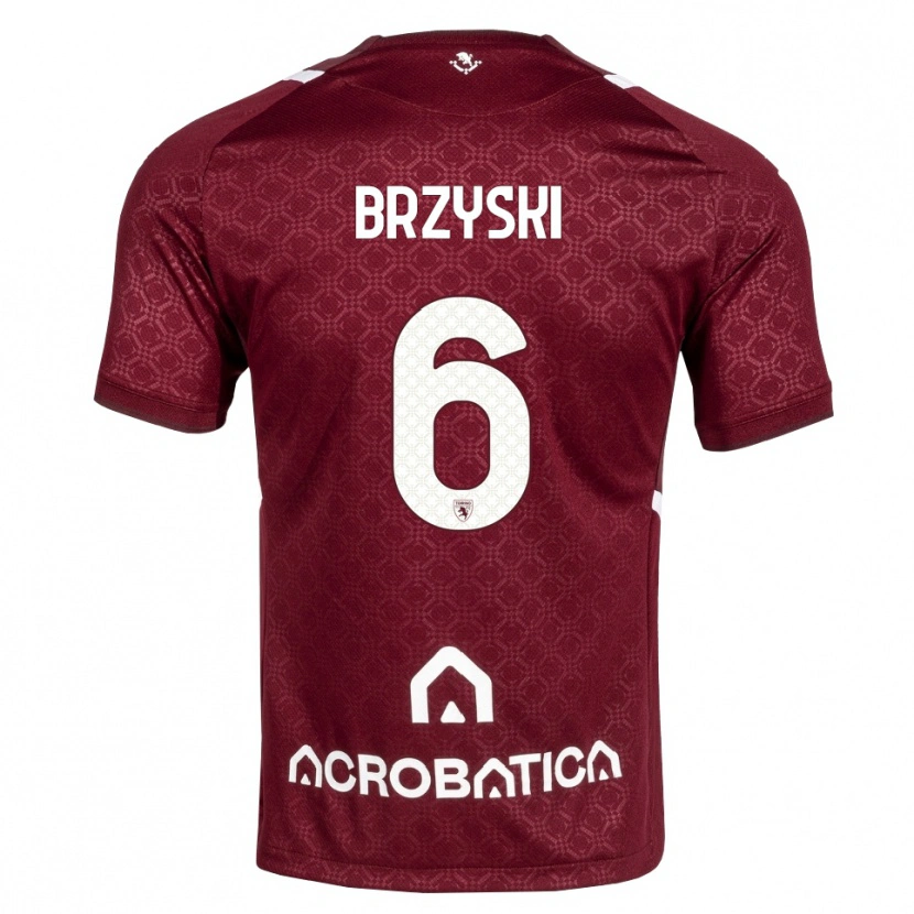 Danxen Dzieci Igor Brzyski #6 Bordowy Biały Domowa Koszulka 2026/27 Koszulki Klubowe