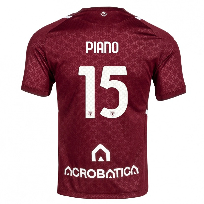 Danxen Dzieci Enrico Piano #15 Bordowy Biały Domowa Koszulka 2026/27 Koszulki Klubowe