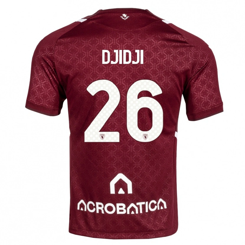 Danxen Dzieci Koffi Djidji #26 Bordowy Biały Domowa Koszulka 2026/27 Koszulki Klubowe
