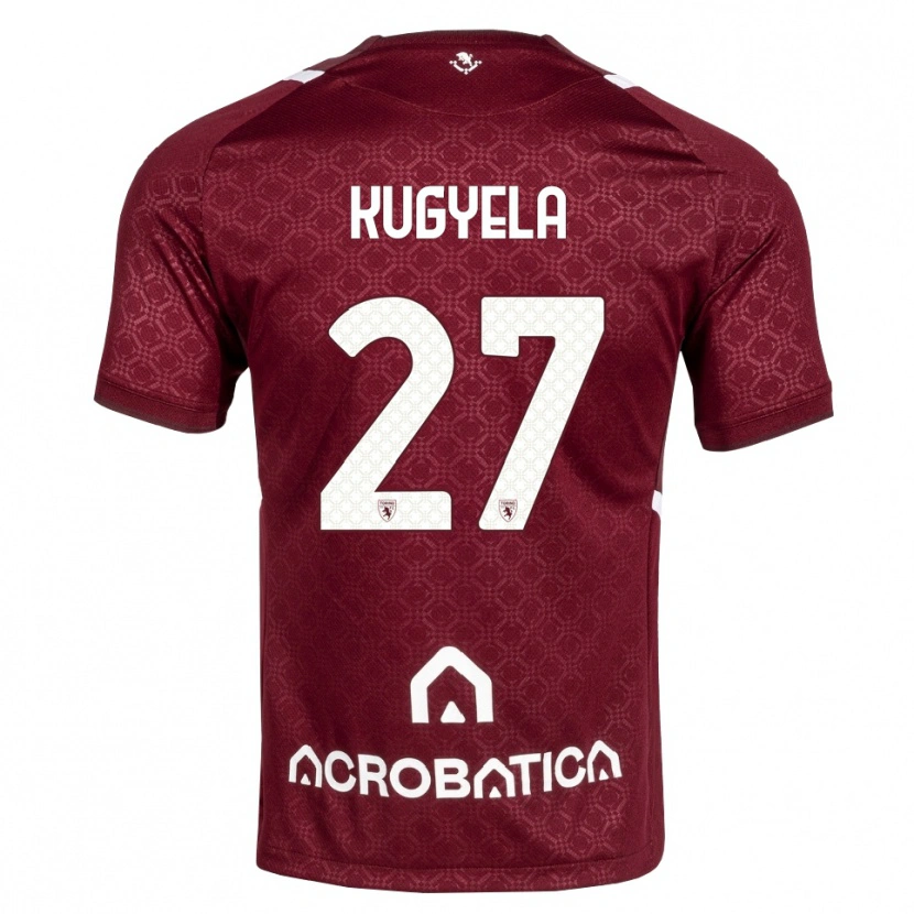 Danxen Dzieci Zalán Kugyela #27 Bordowy Biały Domowa Koszulka 2026/27 Koszulki Klubowe