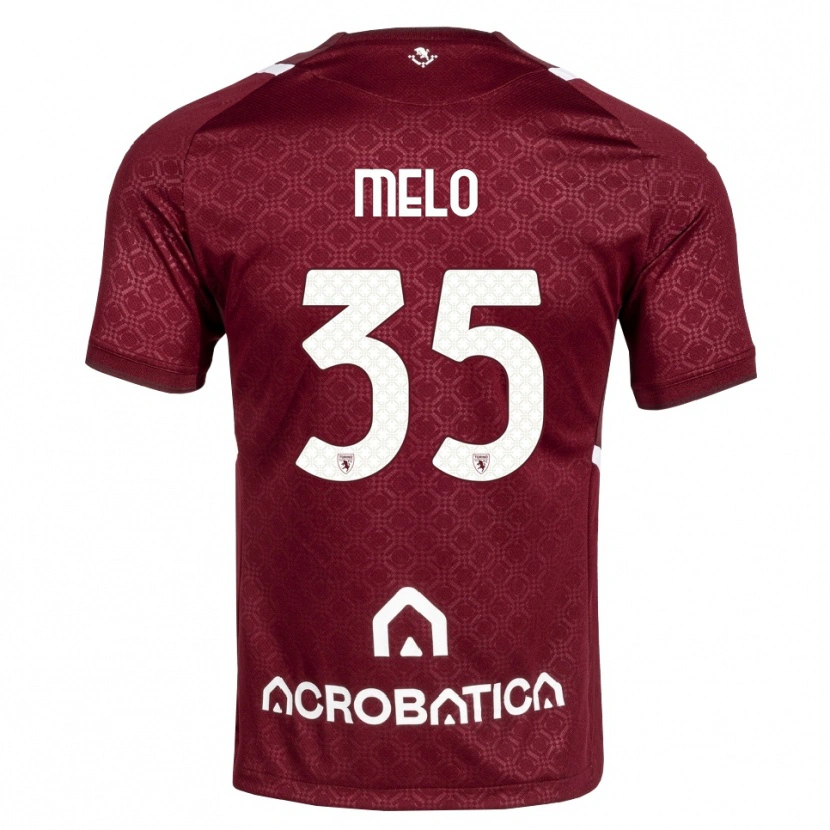 Danxen Dzieci Rafael Melo #35 Bordowy Biały Domowa Koszulka 2026/27 Koszulki Klubowe