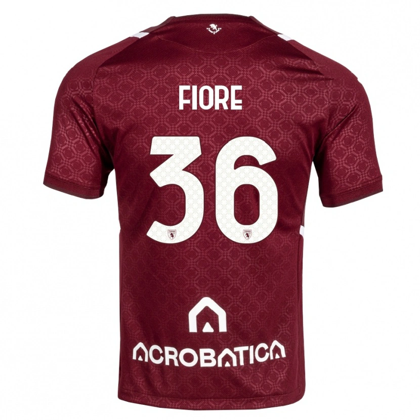 Danxen Dzieci Jean Fiore #36 Bordowy Biały Domowa Koszulka 2026/27 Koszulki Klubowe