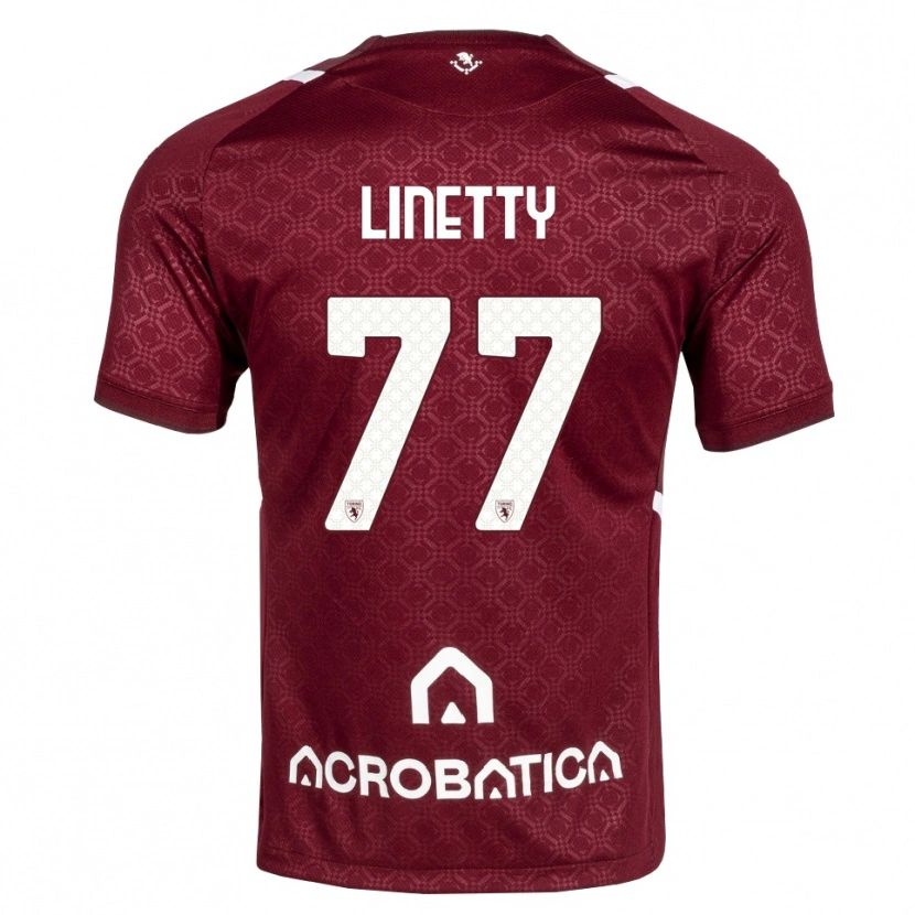 Danxen Dzieci Karol Linetty #77 Bordowy Biały Domowa Koszulka 2026/27 Koszulki Klubowe
