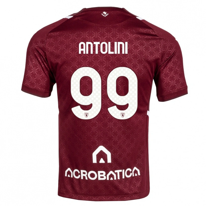 Danxen Dzieci Jacopo Antolini #99 Bordowy Biały Domowa Koszulka 2026/27 Koszulki Klubowe
