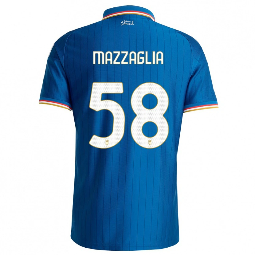 Danxen Dzieci Giuseppe Mazzaglia #58 Niebieski Biały Czerwony Domowa Koszulka 2026/27 Koszulki Klubowe