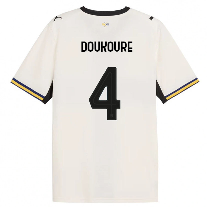 Danxen Dzieci Vamoussa Doukoure #4 Białawy Czarny Żółty Domowa Koszulka 2026/27 Koszulki Klubowe