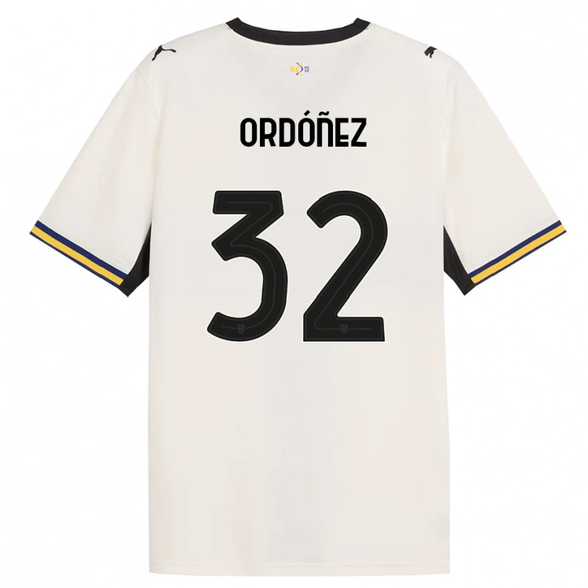 Danxen Dzieci Christian Ordóñez #32 Białawy Czarny Żółty Domowa Koszulka 2026/27 Koszulki Klubowe