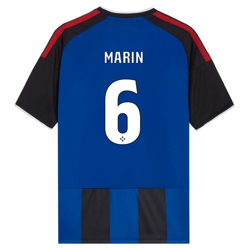 Danxen Dzieci Marius Marin #6 Czarny Czerwony Biały Niebieski Domowa Koszulka 2026/27 Koszulki Klubowe