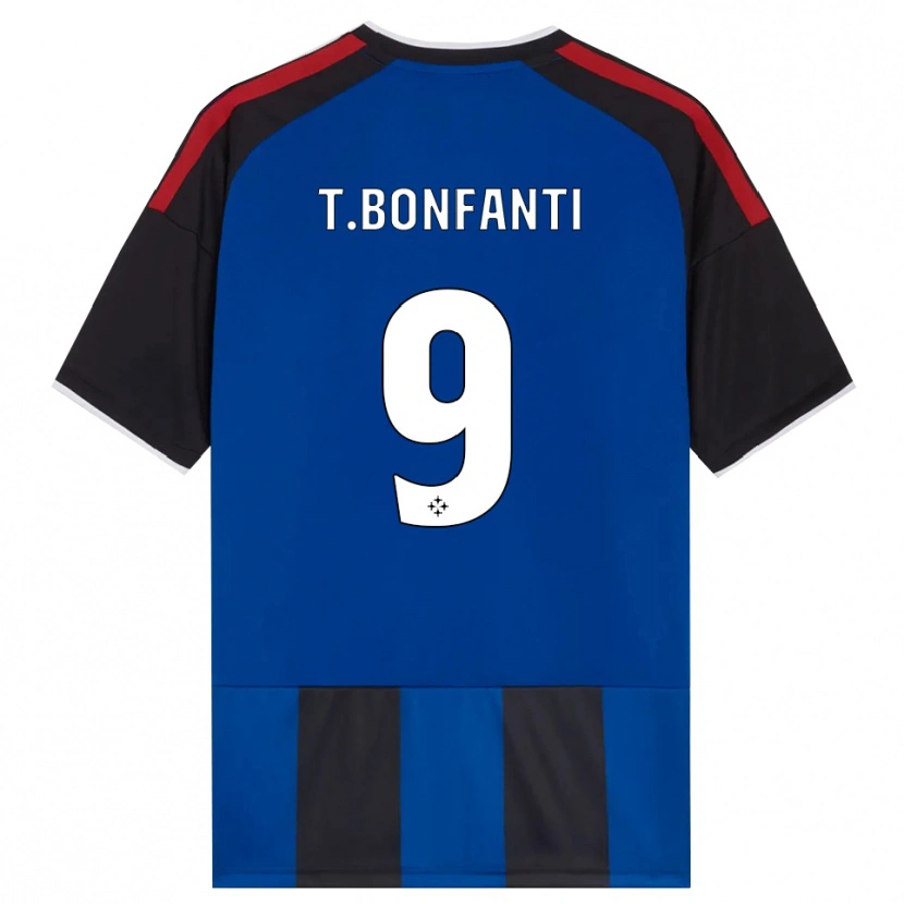Danxen Dzieci Thomas Bonfanti #9 Czarny Czerwony Biały Niebieski Domowa Koszulka 2026/27 Koszulki Klubowe