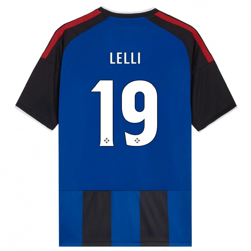 Danxen Dzieci Roberto Lelli #19 Czarny Czerwony Biały Niebieski Domowa Koszulka 2026/27 Koszulki Klubowe