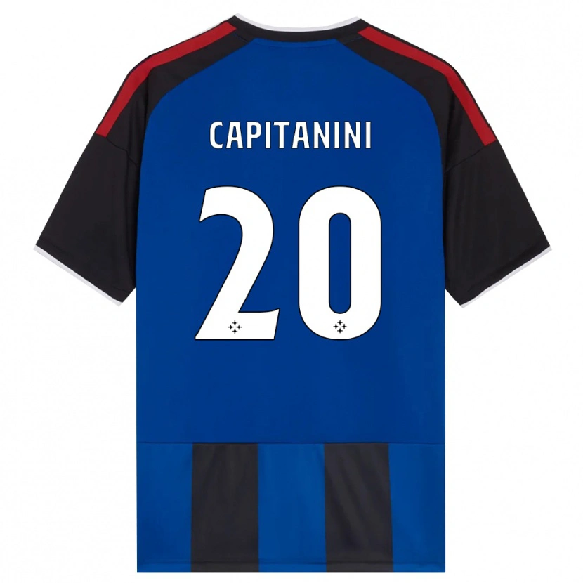 Danxen Dzieci Diego Capitanini #20 Czarny Czerwony Biały Niebieski Domowa Koszulka 2026/27 Koszulki Klubowe
